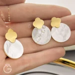 نیمست طلای صدفی طرح گل