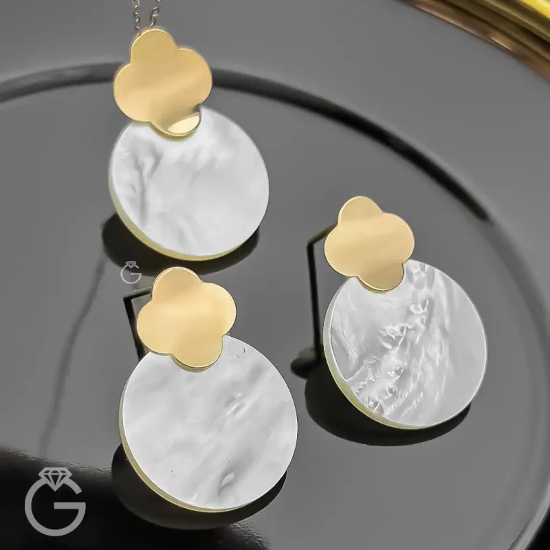 نیمست طلای صدفی طرح گل