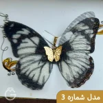 پلاک های طلای پروانه پارچه ای تم مشکی