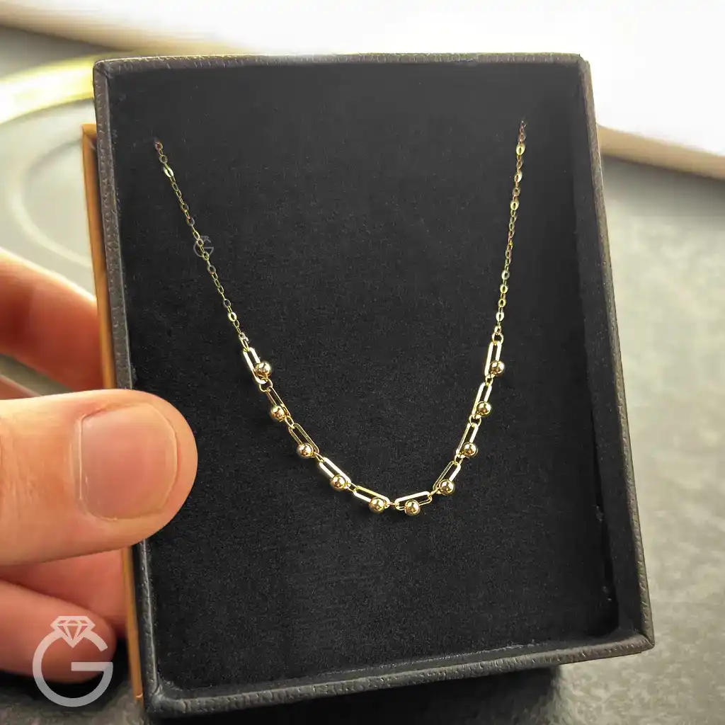 گردنبند طلای گوی و هرمس لوکس 2 (10) گردنبند طلای گوی و هرمس لوکس 2