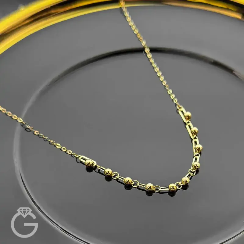 گردنبند طلای گوی و هرمس لوکس 2