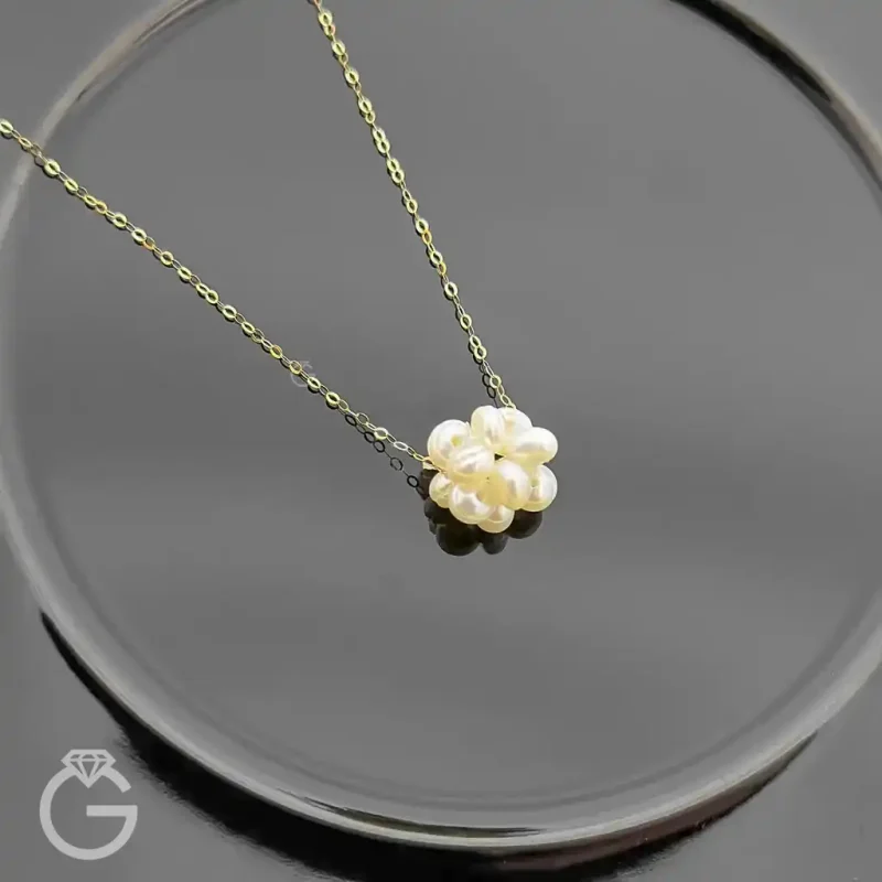 گردنبند مروارید طبیعی (کار دست)