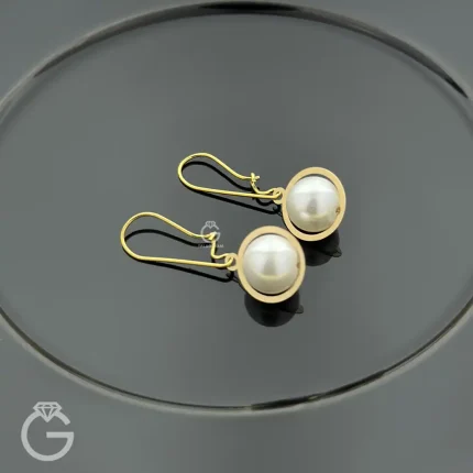 گوشواره طلای مروارید عصایی