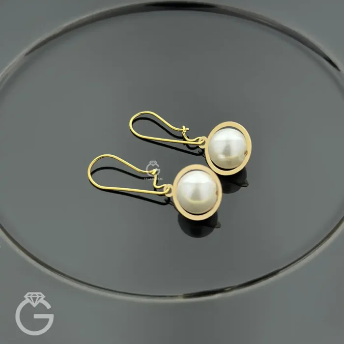 گوشواره طلای مروارید عصایی گوشواره طلای مروارید عصایی