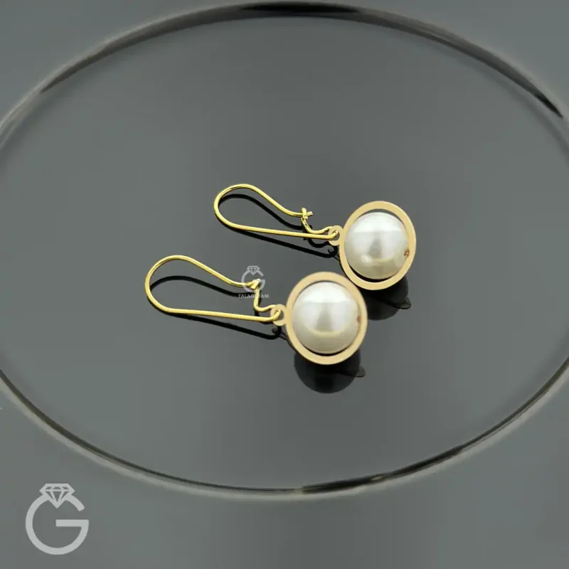 گوشواره طلای مروارید عصایی