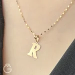 آویز طلای حروف انگلیسی لیزری