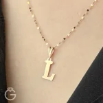 آویز طلای حروف انگلیسی لیزری