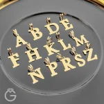 آویز طلای حروف انگلیسی لیزری