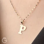 آویز طلای حروف انگلیسی لیزری