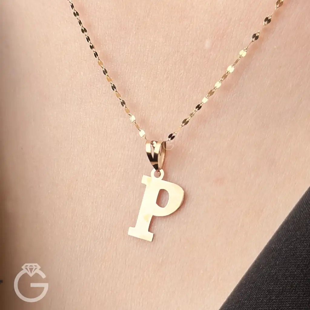 آویز طلای حروف انگلیسی لیزری (35) آویز طلای حروف انگلیسی لیزری