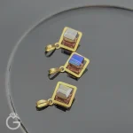 آویز طلای سواروسکی مربعی هفت رنگ