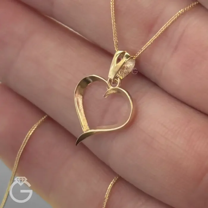 آویز طلای قلب کد 32976