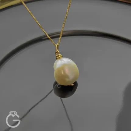 آویز طلای مروارید طبیعی