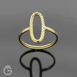 انگشتر طلای بیضی بزرگ 32574