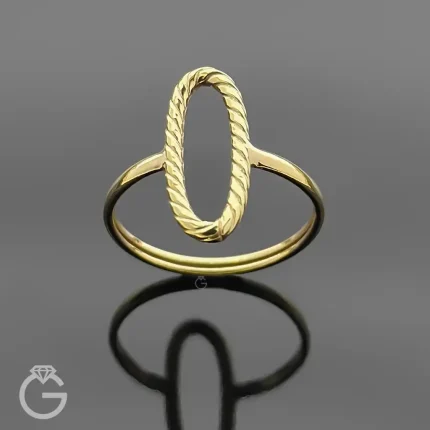 انگشتر طلای بیضی بزرگ 32574