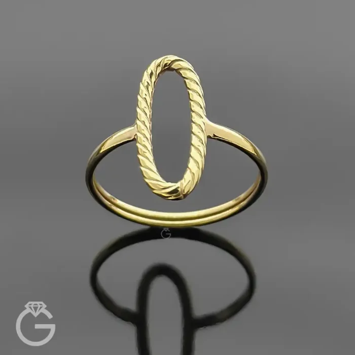 انگشتر طلای بیضی بزرگ 32574 (3) انگشتر طلای بیضی بزرگ 32574