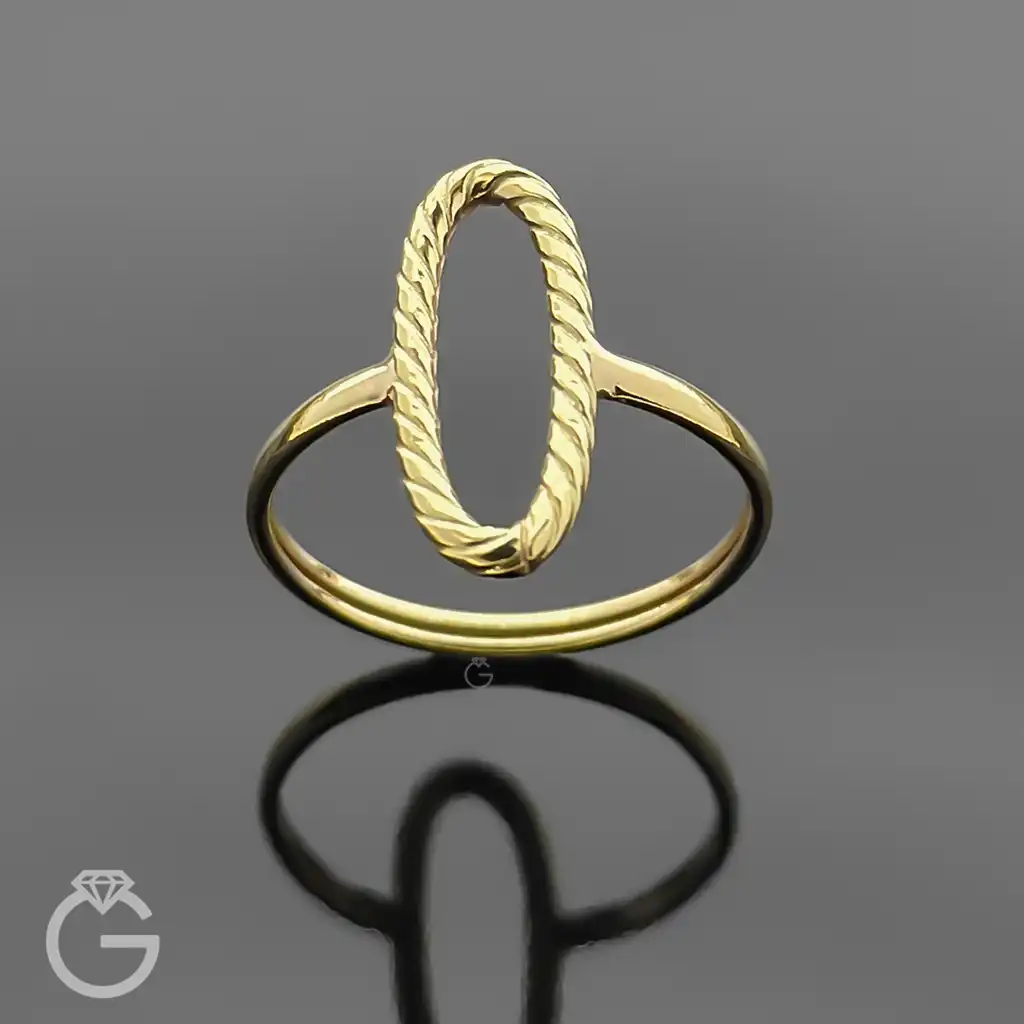 انگشتر طلای بیضی بزرگ 32574 (3) انگشتر طلای بیضی بزرگ 32574