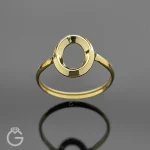 انگشتر طلای بیضی ساده 32574