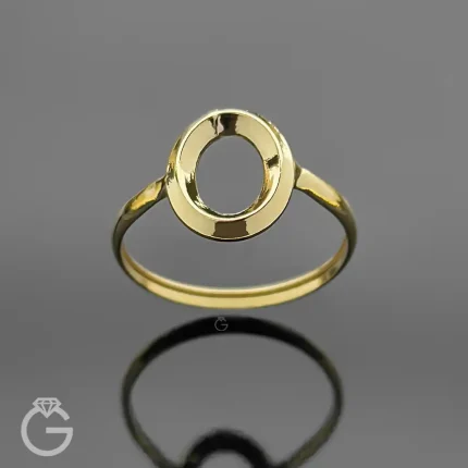 انگشتر طلای بیضی ساده 32574