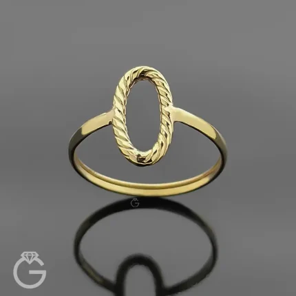 انگشتر طلای بیضی کوچک 32574