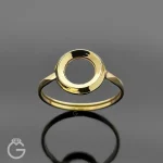 انگشتر طلای دایره ساده 32574