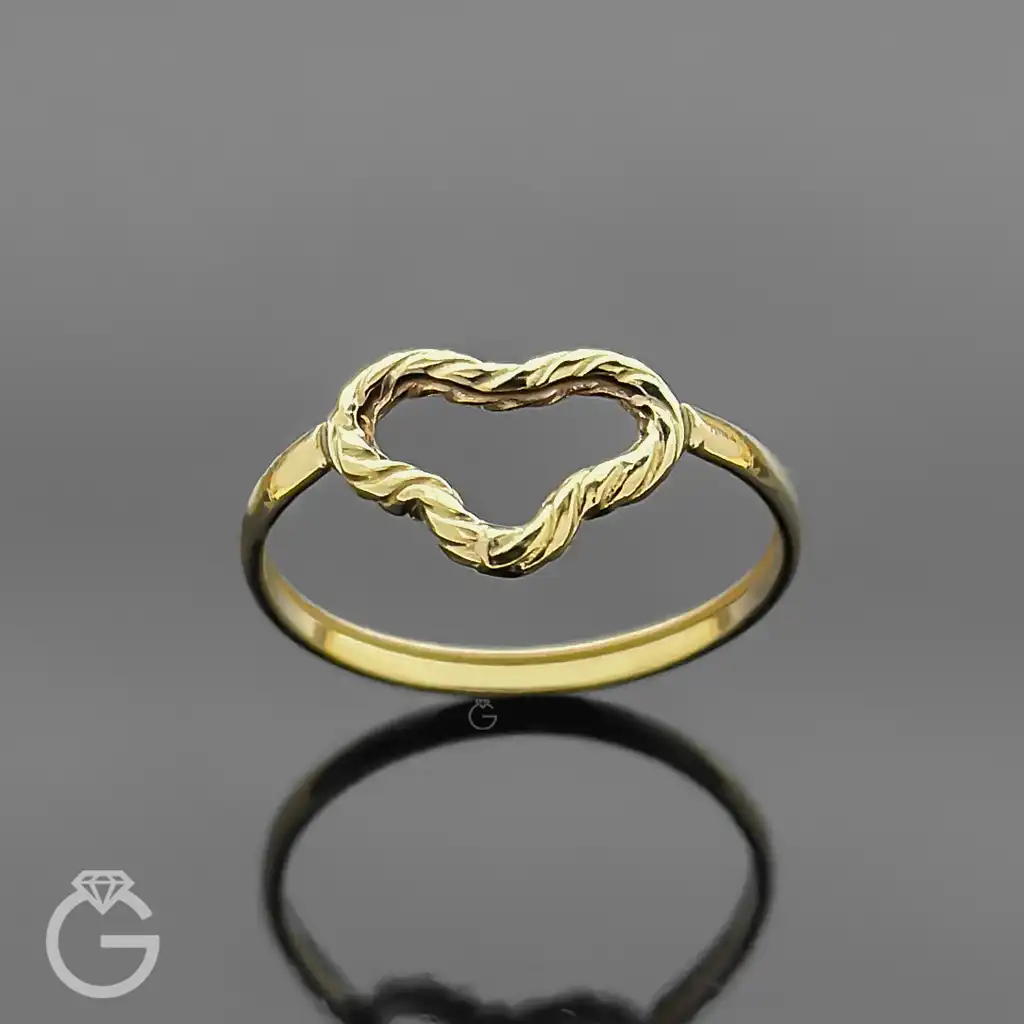 انگشتر طلای قلب 32574 انگشتر طلای قلب 32574