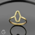 انگشتر طلای لوزی 32574