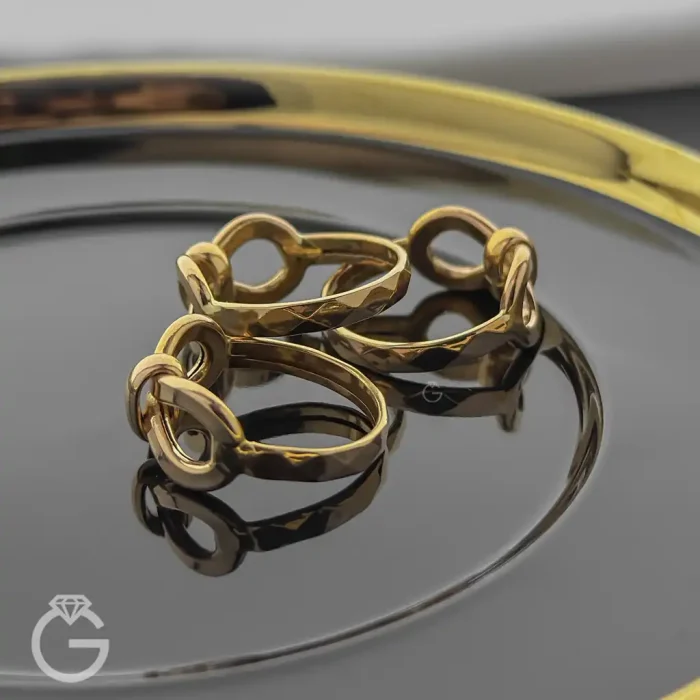 انگشتر طلای پاپیون دو رو