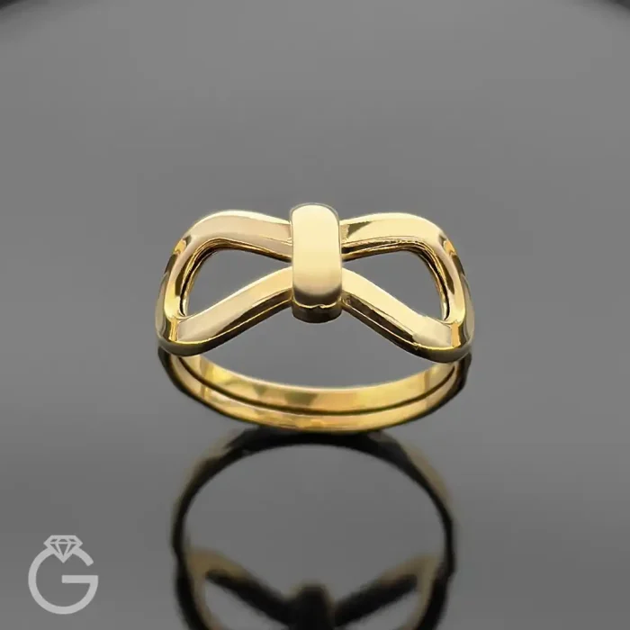 انگشتر طلای پاپیون دو رو