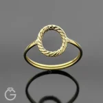 انگشتر طلای گرد 32574