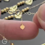 دستبند طلای قلب و گوی