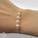 دستبند طلای مارشال گوی و مروارید