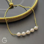 دستبند طلای مارشال گوی و مروارید