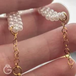 دستبند مروارید و گوی طلا