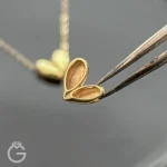 گردنبند طلای قلب دامله کد 32938