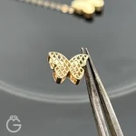 گردنبند طلای پروانه سه بعدی