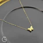 گردنبند طلای پروانه سه بعدی