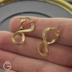 گوشواره طلای کلیپسی بی نهایت