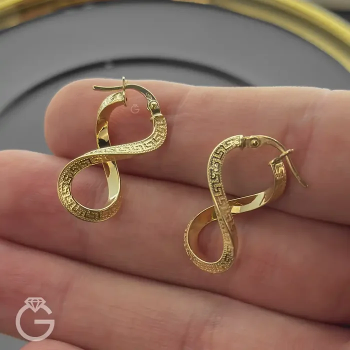 گوشواره طلای کلیپسی بی نهایت