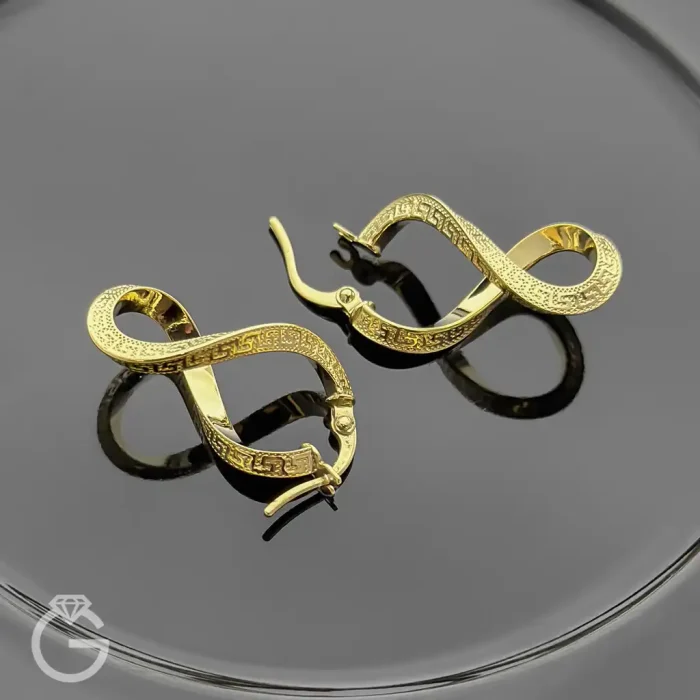 گوشواره طلای کلیپسی بی نهایت