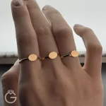 انگشتر طلای مینیمال بیضی کد 33959