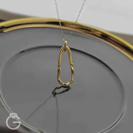 آویز طلای اشک طرح دار کد 34027