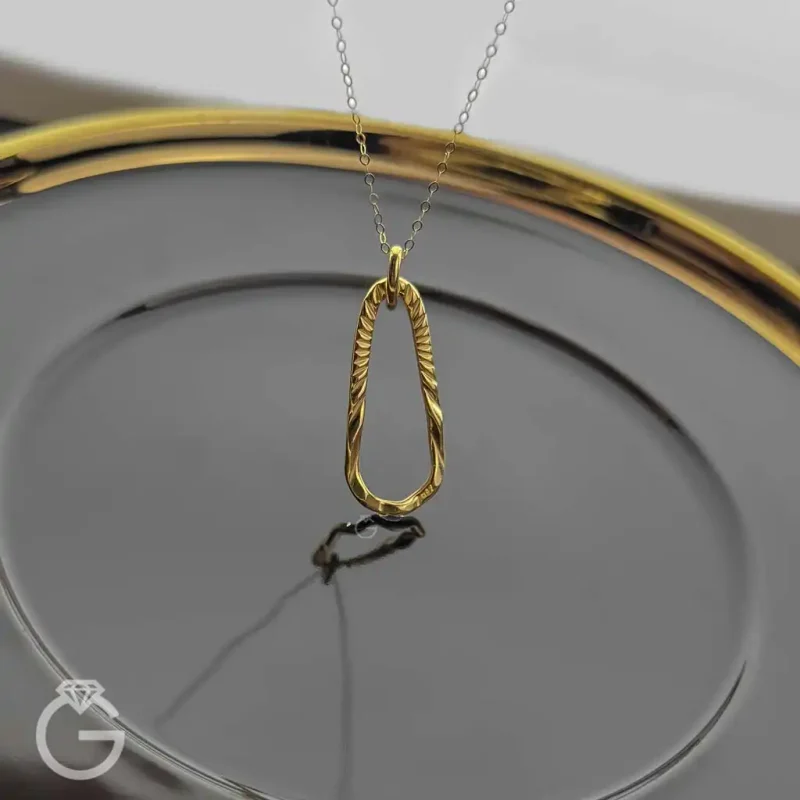 آویز طلای اشک طرح دار کد 34027