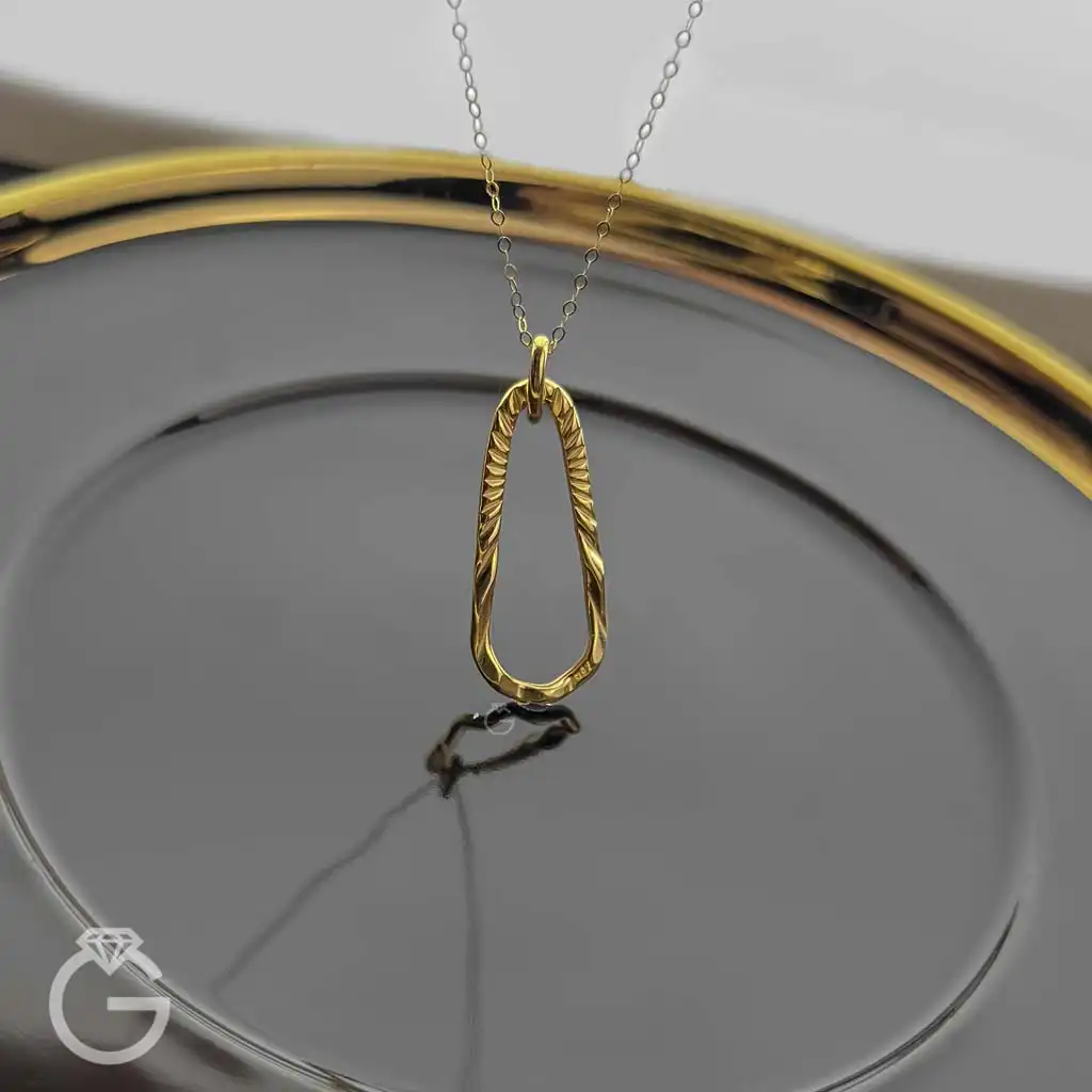 آویز طلای اشک طرح دار کد 34027 (1) آویز طلای اشک طرح دار کد 34027