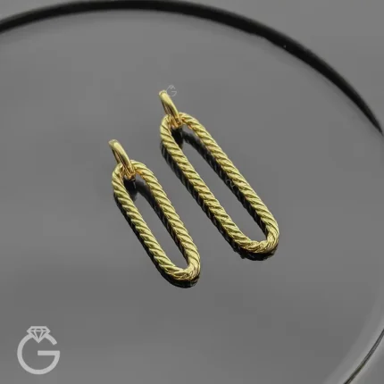 آویز طلای بیضی کد 34140