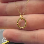 آویز طلای دایره کد 33928