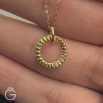 آویز طلای دایره کد 34051