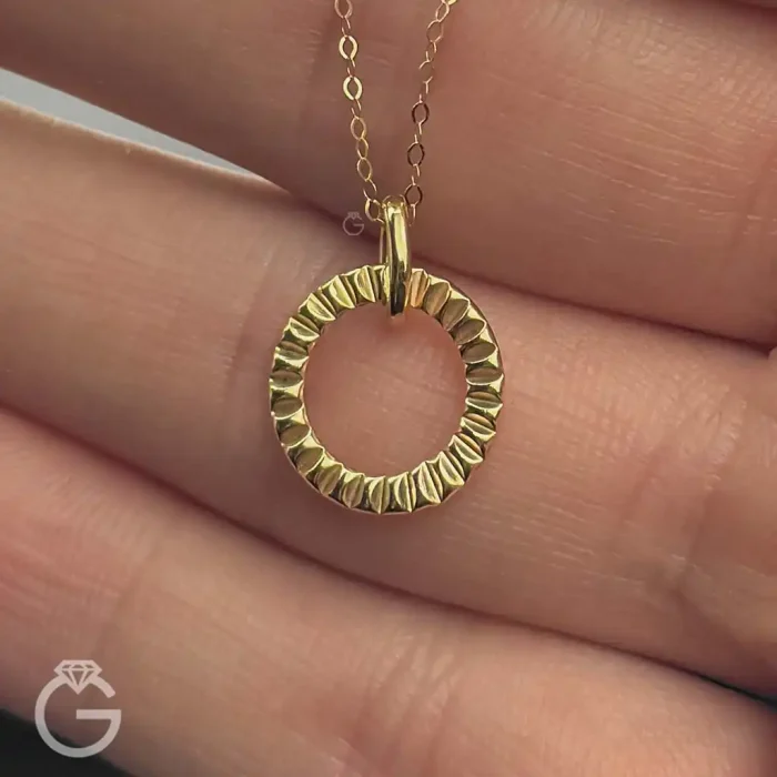 آویز طلای دایره کد 34051