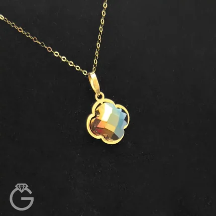 آویز طلای سواروسکی گل