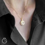 آویز طلای صدف طرح دار